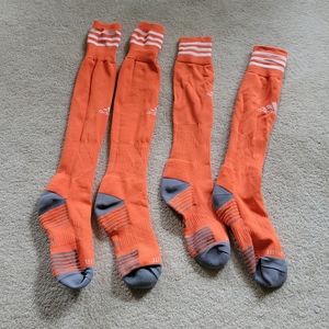 Adidas Climalite Orange Goal Keeper Socks Soccer Size Large Read  2 Prs